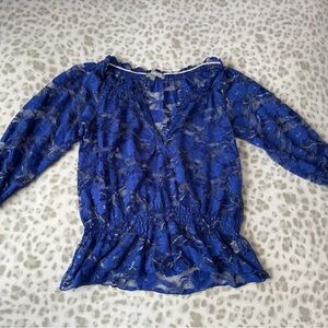 Blue Sheer Blouse